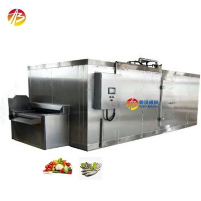Bevriezen Fruit Pulp Zeevruchten Industriële vriezer 10-60min Bevriezingstijd 800mm Inlaatbreedte