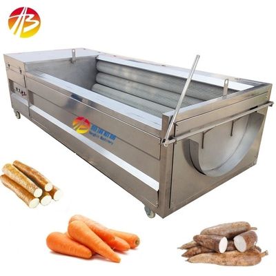 180 KG capaciteit Ginger Peeling Machine Borstel Roller Wortel Cassava Yam Waspeeler