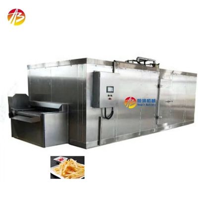 Snelvriezer Fries Tunnelvriezer met hoge productiviteit en SUS 304 IQF