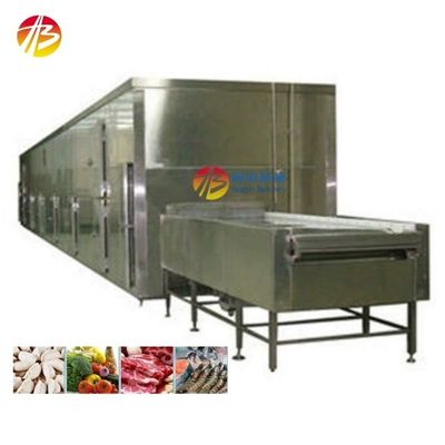 Bevriezen Fruit Pulp Zeevruchten Industriële vriezer 10-60min Bevriezingstijd 800mm Inlaatbreedte