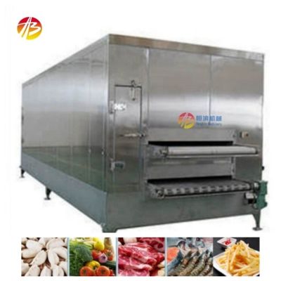 Bevriezen Fruit Pulp Zeevruchten Industriële vriezer 10-60min Bevriezingstijd 800mm Inlaatbreedte