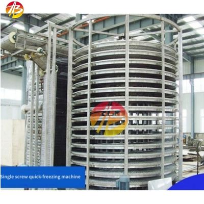 Bevriezen Fruit Pulp Zeevruchten Industriële vriezer 10-60min Bevriezingstijd 800mm Inlaatbreedte
