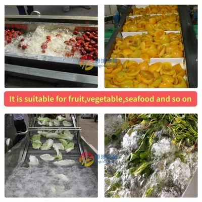 Voordelen voor waterbesparing Bubbelwasser voor groenten en fruit voor grootschalige productie