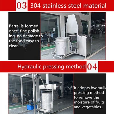 304 roestvrij staal industrie Appelsap-extractor Hydraulische persersapper voor boerderijen
