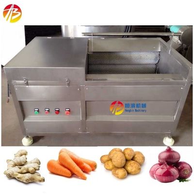 Commerciële groenteborstelwas- en schilmachine voor horeca met een vermogen van 2,2 kW
