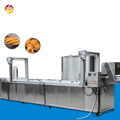 500L capaciteit roestvrij staal band vervoerband Automatische continue friter voor vlees snacks